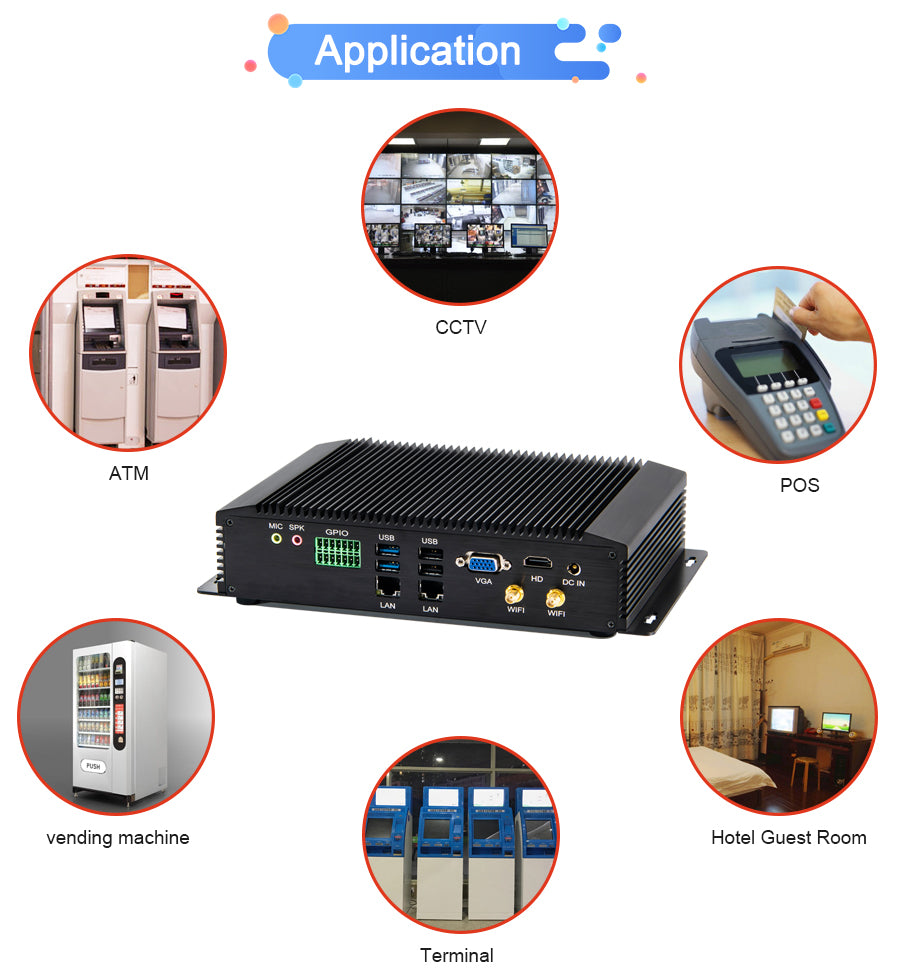 Hummlink G5 Fanless Industrial Mini PC | Intel Core i5-4200U / i7-4650U | Dual 2.5G LAN | 6 COM | LPT | GPIO | Industrial Automation