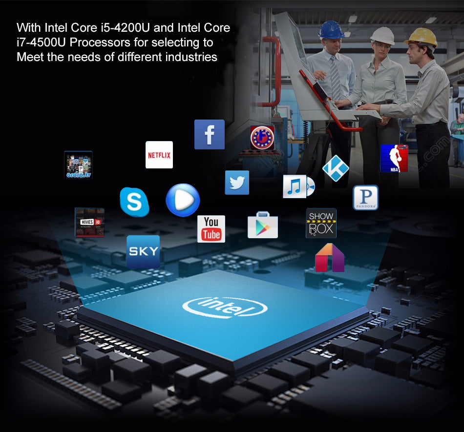Hummlink G1 Fanless Industrial Mini PC | Intel Core i5/i7-4200U/4500U | Dual LAN | 2×COM | Windows 11 Pro