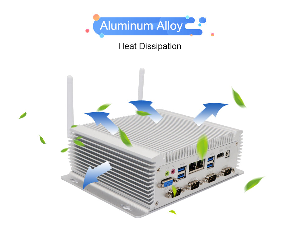 Hummlink G1 Fanless Industrial Mini PC | Intel Core i5/i7-4200U/4500U | Dual LAN | 2×COM | Windows 11 Pro