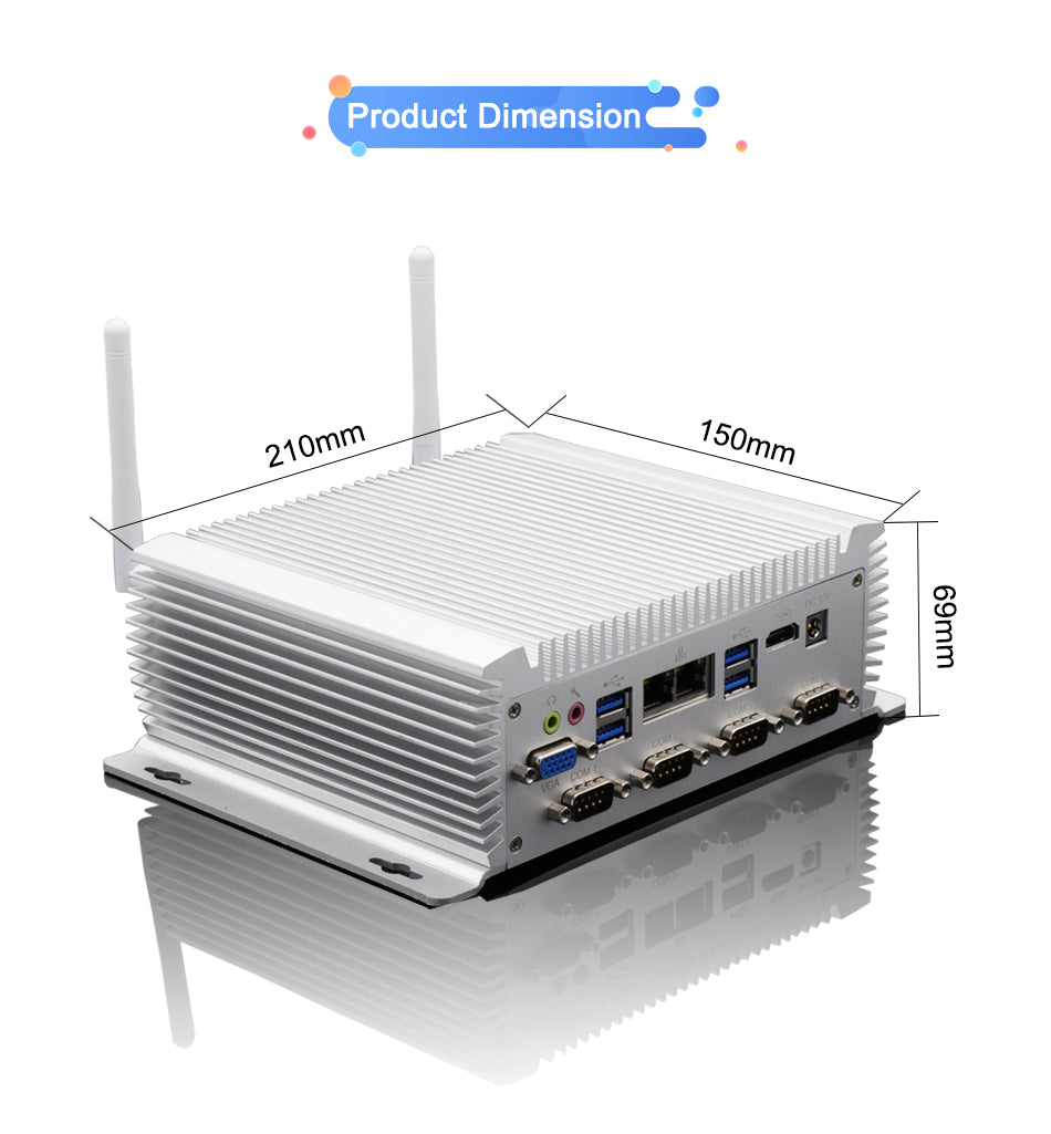 Hummlink G1 Fanless Industrial Mini PC | Intel Core i5/i7-4200U/4500U | Dual LAN | 2×COM | Windows 11 Pro