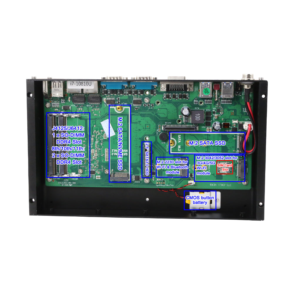 Hummlink G14 Fanless Industrial Mini PC | Intel Celeron J4125 / J6412 / N100 | Dual 2.5G LAN | 6 COM | RS422/RS485 | GPIO | Bus & Industrial Control