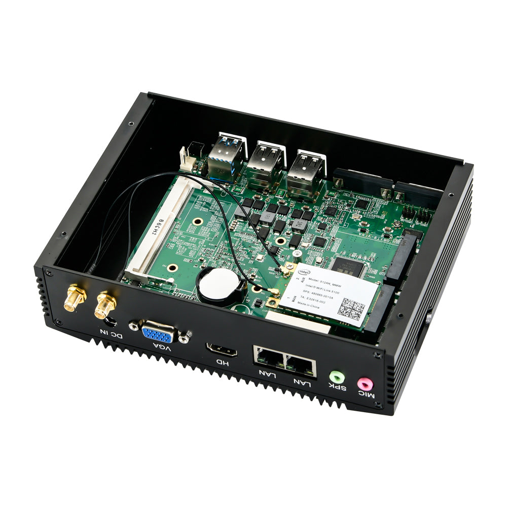 Fanless Industrial Mini PC Intel Pentium N3520 8G D3 128G SSD Windows/Linux For Car Parking System