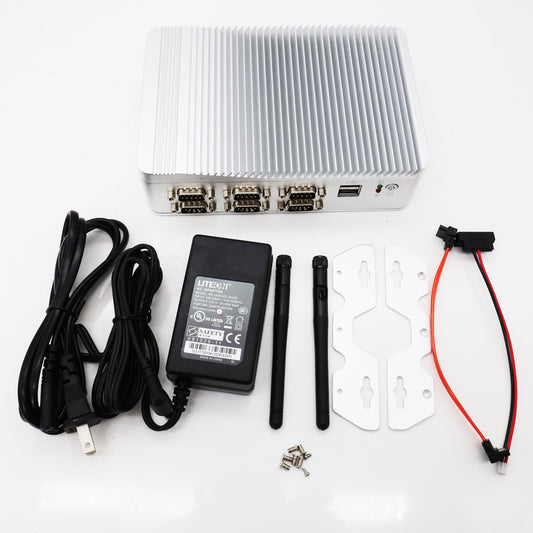Hummlink Fanless Industrial Mini PC Intel J4125 | Dual LAN | 6 COM RS232 | Embedded Box PC for Industrial Automation