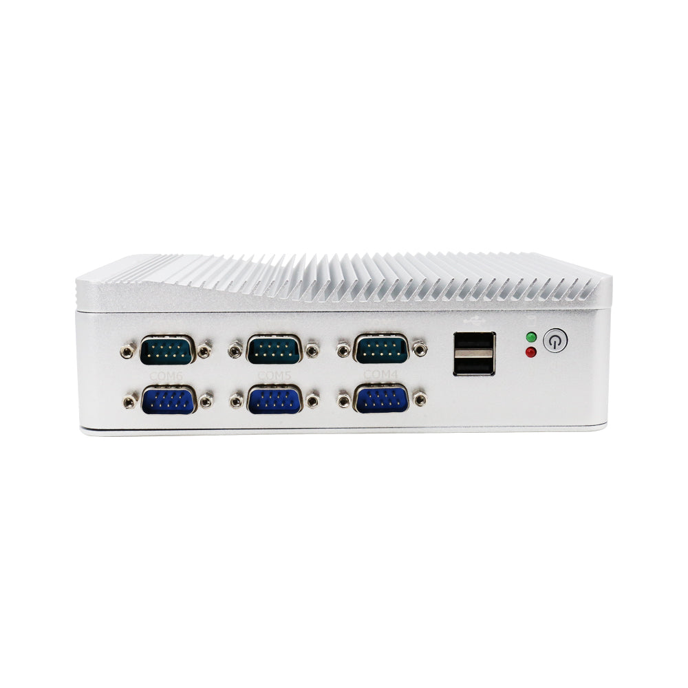 Hummlink Fanless Industrial Mini PC Intel J4125 | Dual LAN | 6 COM RS232 | Embedded Box PC for Industrial Automation