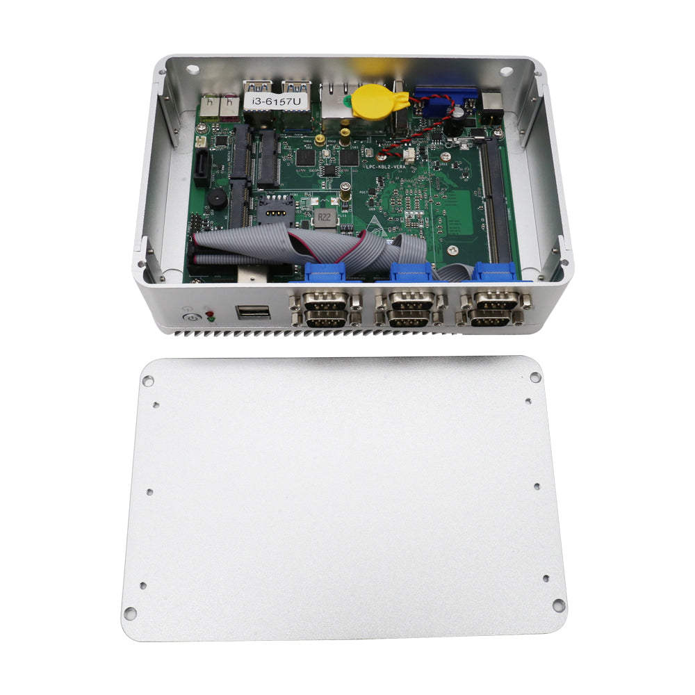 Hummlink Fanless Industrial Mini PC Intel J4125 | Dual LAN | 6 COM RS232 | Embedded Box PC for Industrial Automation