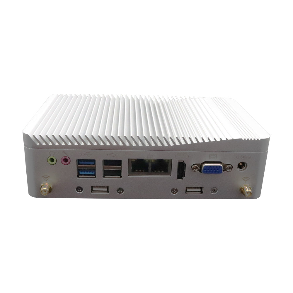 Fanless Industrial Mini PC Intel N100 |8G DDR4|256G SSD|Dual Lan|6 Com |6SUB|Dual Display for Car Parking System