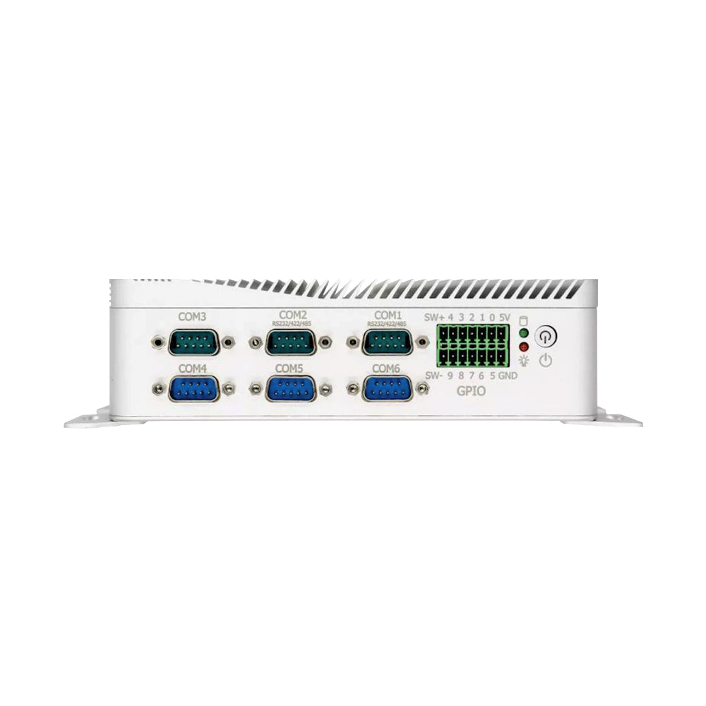 Fanless Industrial Mini PC Intel N100 |8G DDR4|256G SSD|Dual Lan|6 Com |6SUB|Dual Display for Car Parking System