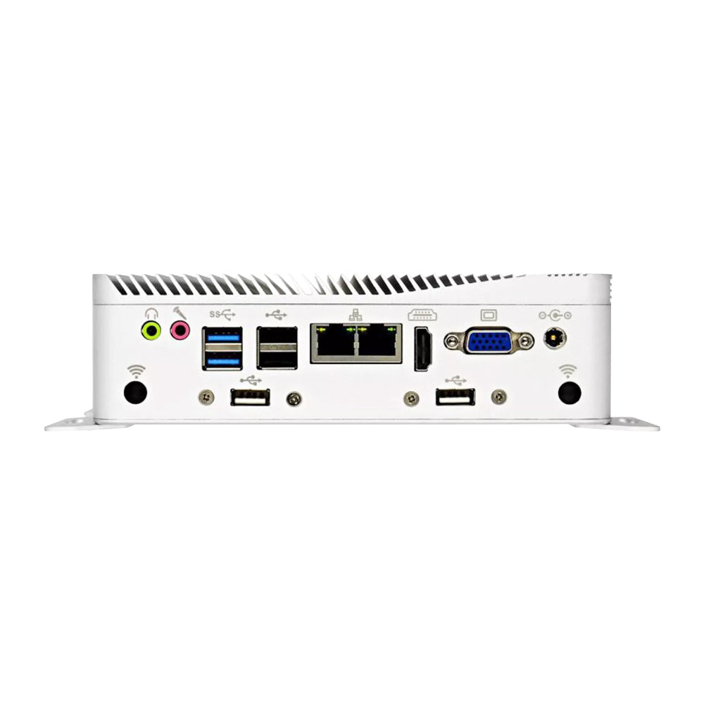 Fanless Industrial Mini PC Intel N100 |8G DDR4|256G SSD|Dual Lan|6 Com |6SUB|Dual Display for Car Parking System