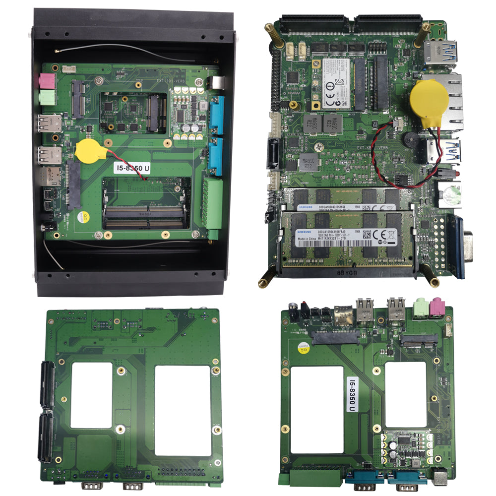 Hummlink G4 Fanless Industrial Mini PC | Intel Core i7-8550U / i5-8250U | Dual LAN | 2 COM | Dual Display | Industrial Automation
