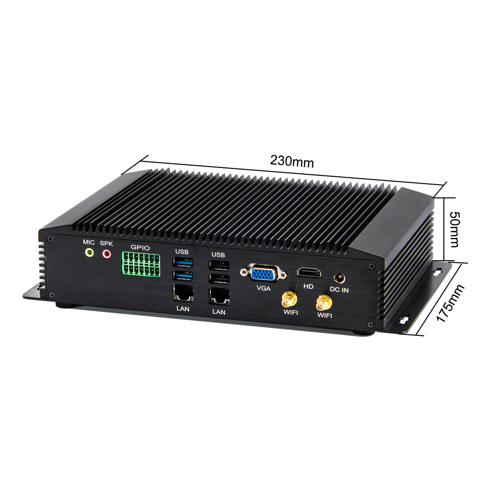 Hummlink G5 Fanless Industrial Mini PC | Intel Core i5-4200U / i7-4650U | Dual 2.5G LAN | 6 COM | LPT | GPIO | Industrial Automation