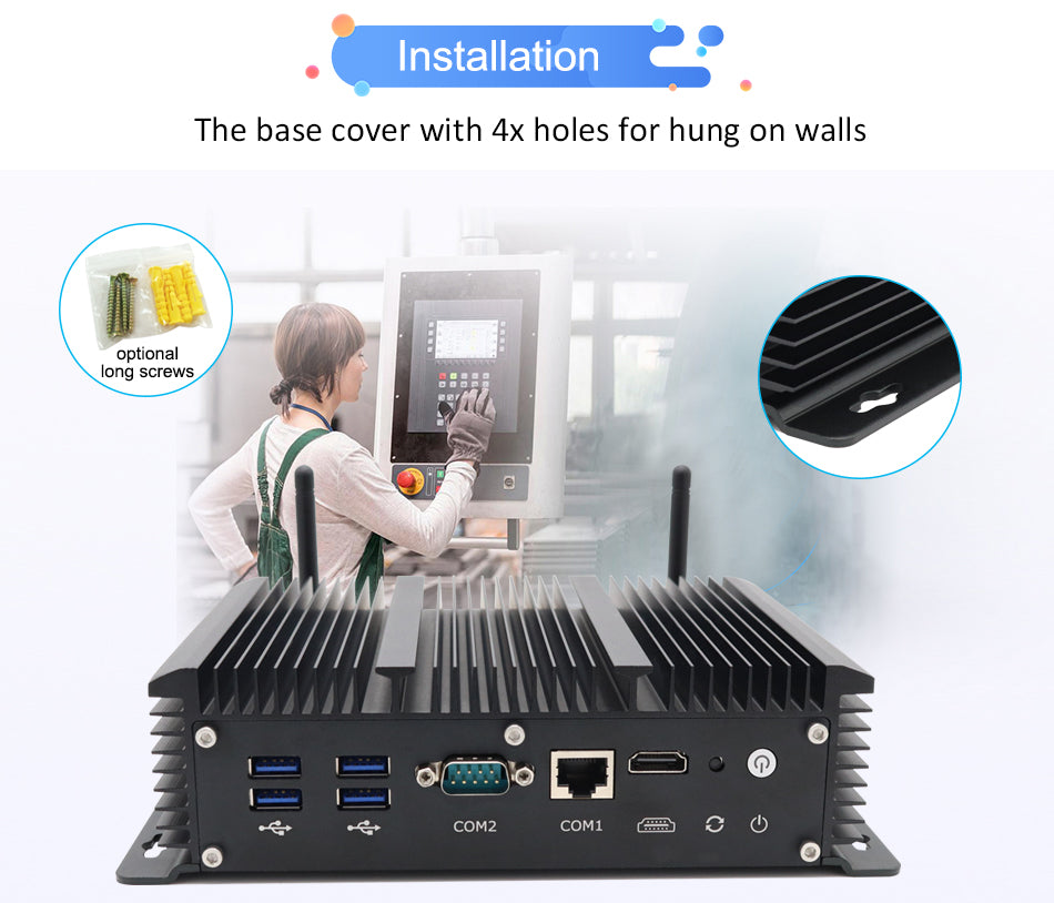 Hummlink G7 Fanless Industrial Mini Router / Firewall PC | Intel Core i5-10210U / i7-10510U | 6 × Gigabit LAN | 2 COM | 4G SIM | pfSense Ready