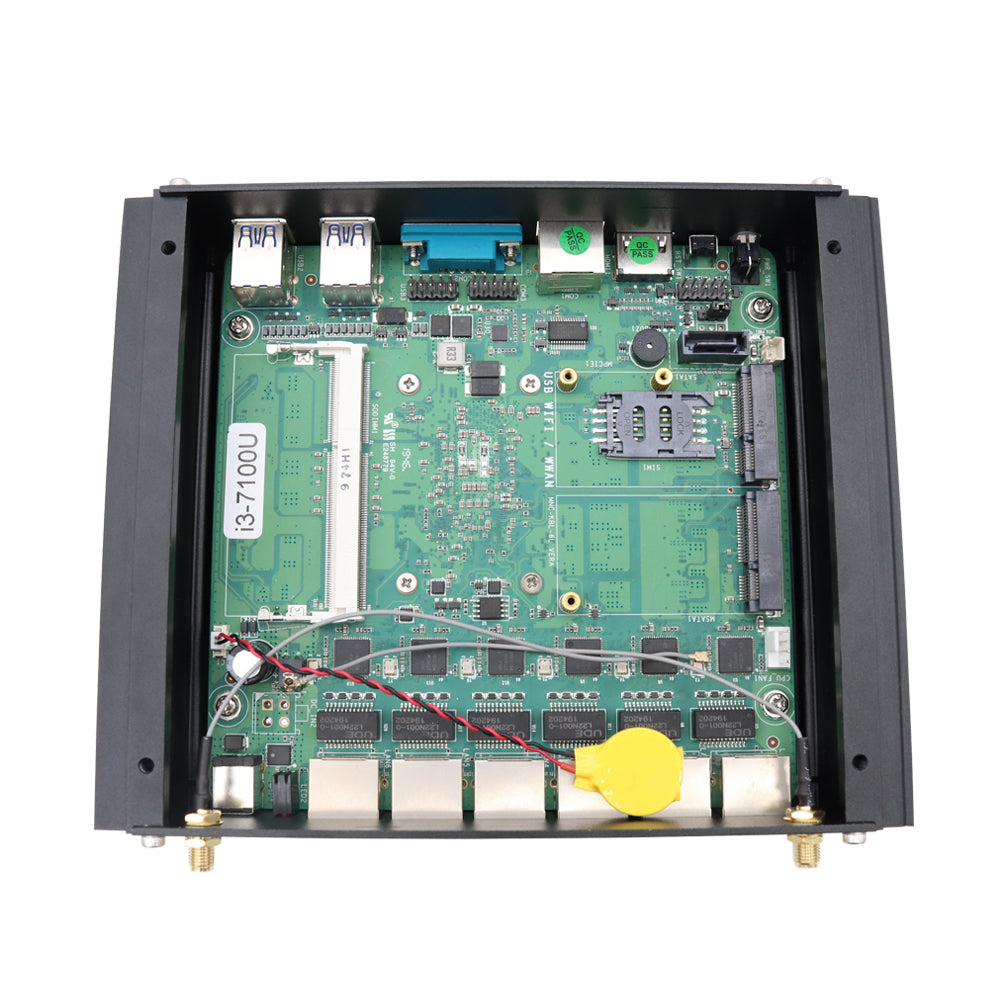 Hummlink G7 Fanless Industrial Mini Router / Firewall PC | Intel Core i5-10210U / i7-10510U | 6 × Gigabit LAN | 2 COM | 4G SIM | pfSense Ready