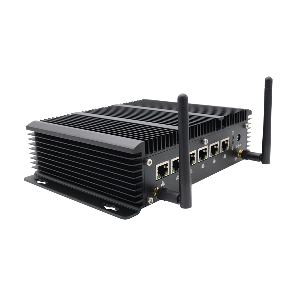 Hummlink G7 Fanless Industrial Mini Router / Firewall PC | Intel Core i5-10210U / i7-10510U | 6 × Gigabit LAN | 2 COM | 4G SIM | pfSense Ready