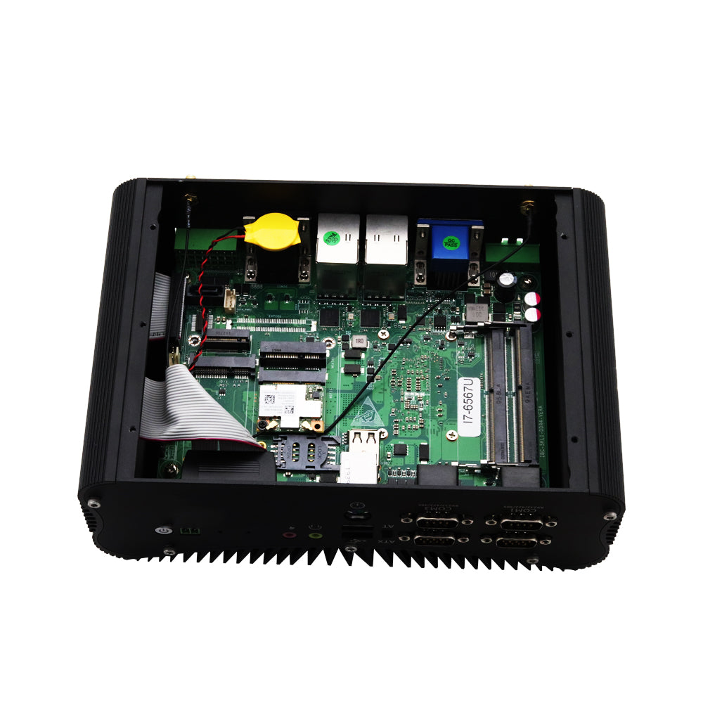 Hummlink G8 Fanless Industrial Mini PC | Intel Core i5-8250U / i7-8560U / i5-10210U / i7-10510U | Dual 2.5G LAN | 6 COM | RS422/RS485 | GPIO | Industrial Automation