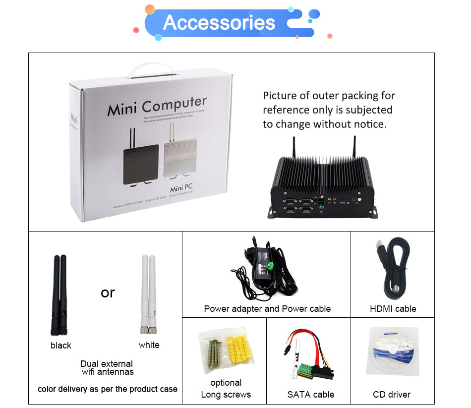 Hummlink G8 Fanless Industrial Mini PC | Intel Core i5-8250U / i7-8560U / i5-10210U / i7-10510U | Dual 2.5G LAN | 6 COM | RS422/RS485 | GPIO | Industrial Automation